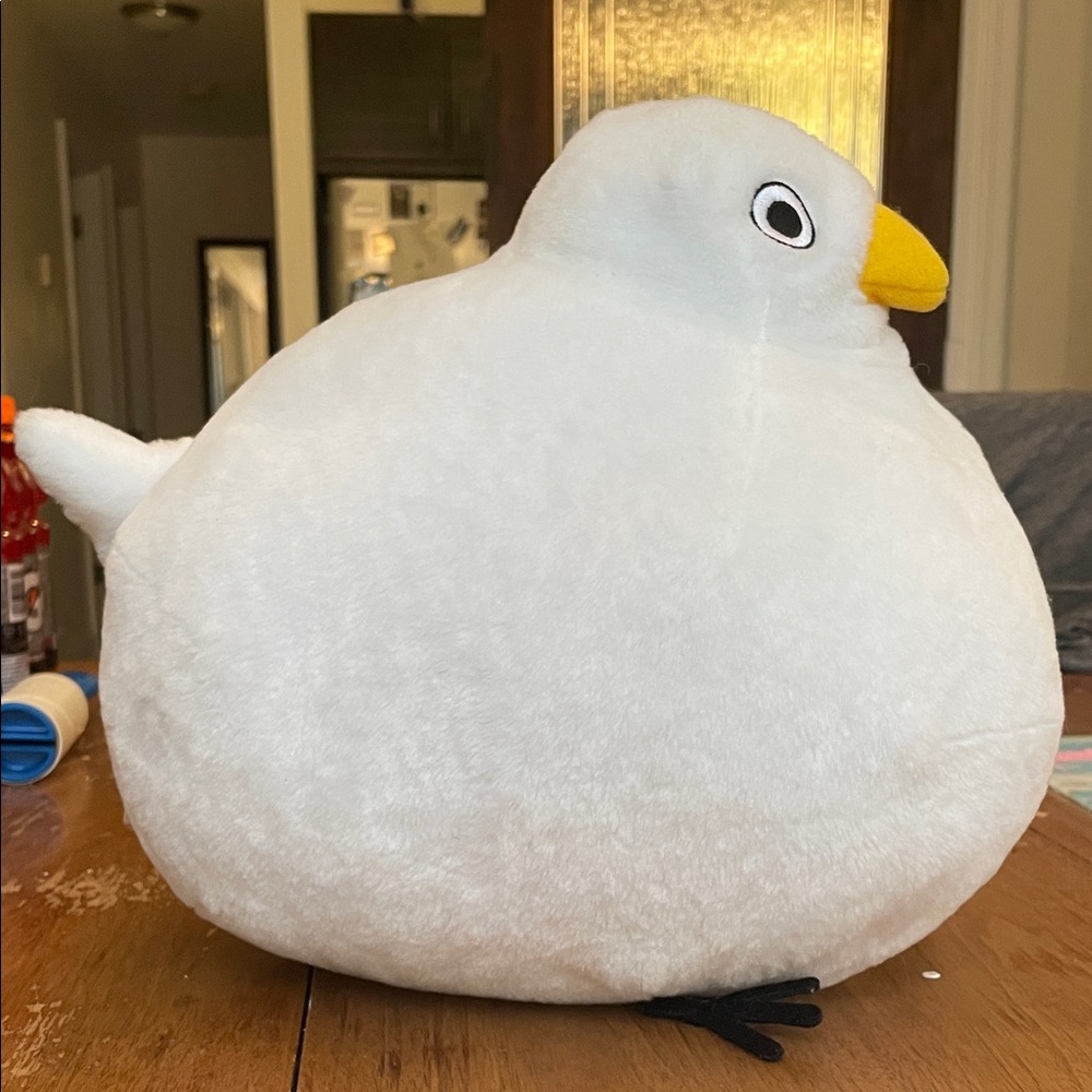 Fat Plush White Bird